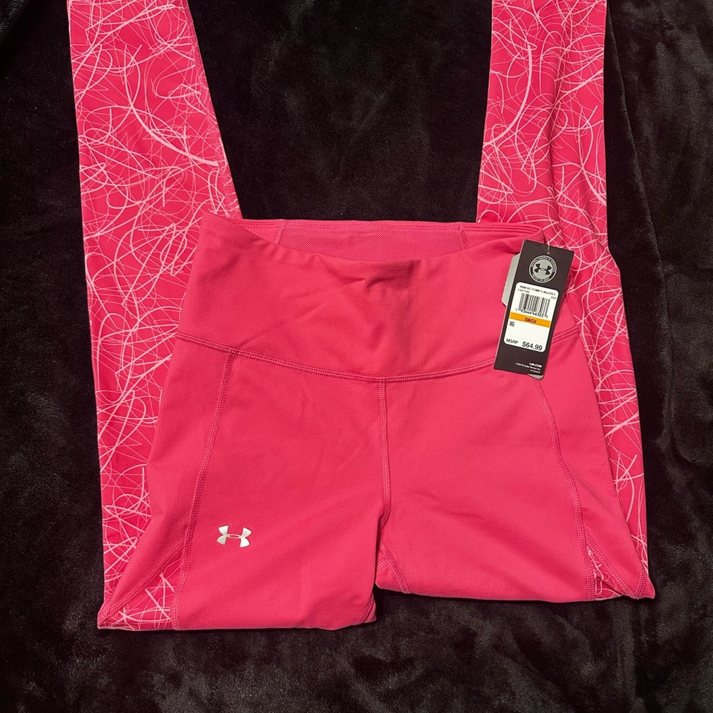 Under Armour Fuchsia Leggings with White Pattern